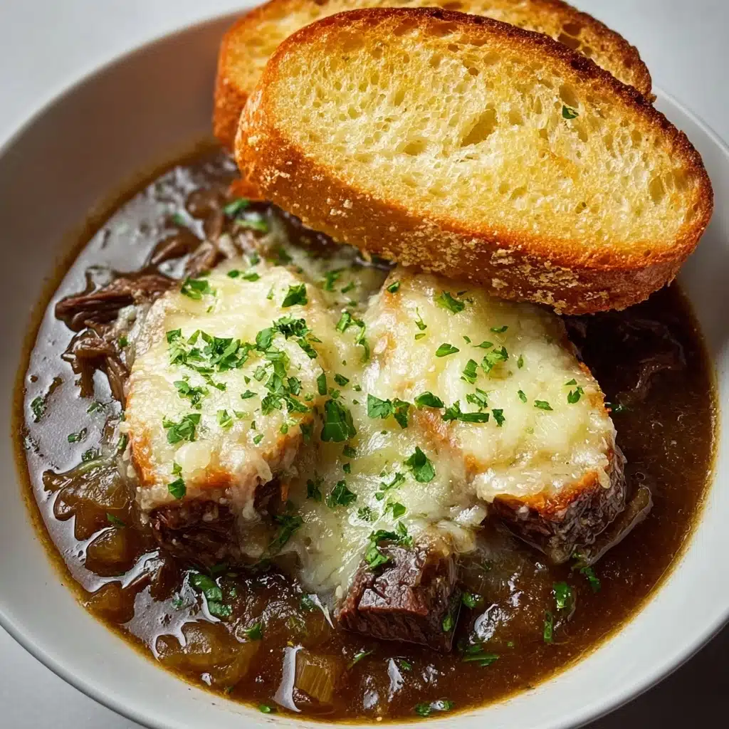 French Onion Beef Short Rib Soup Recipe