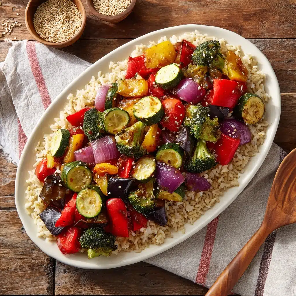 Korean BBQ Roasted Vegetables with Farro Recipe - Recipe Image