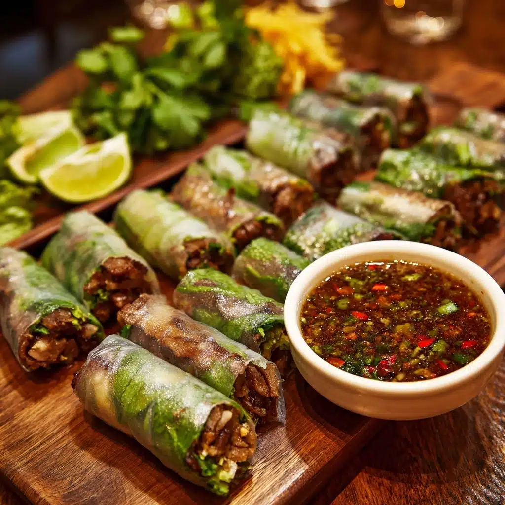 Thai Basil Beef Rolls Recipe - Recipe Image