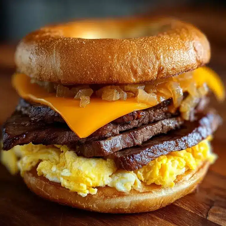 Steak Egg and Cheese Bagel Recipe