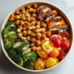 Roasted Chickpeas and Veggie Bowl Recipe