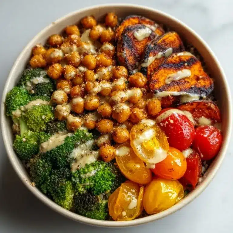 Roasted Chickpeas and Veggie Bowl Recipe