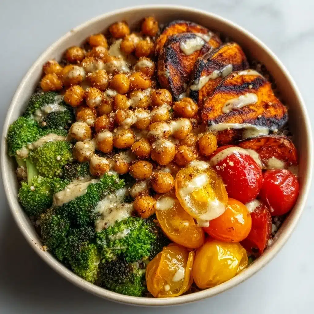 Roasted Chickpeas and Veggie Bowl Recipe