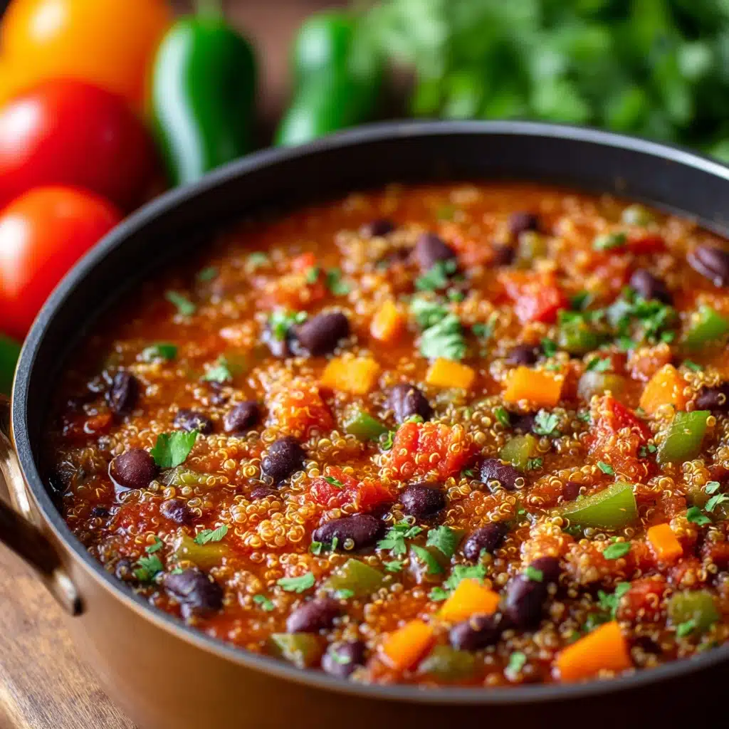 One-Pot Quinoa and Black Bean Chili Recipe - Recipe Image