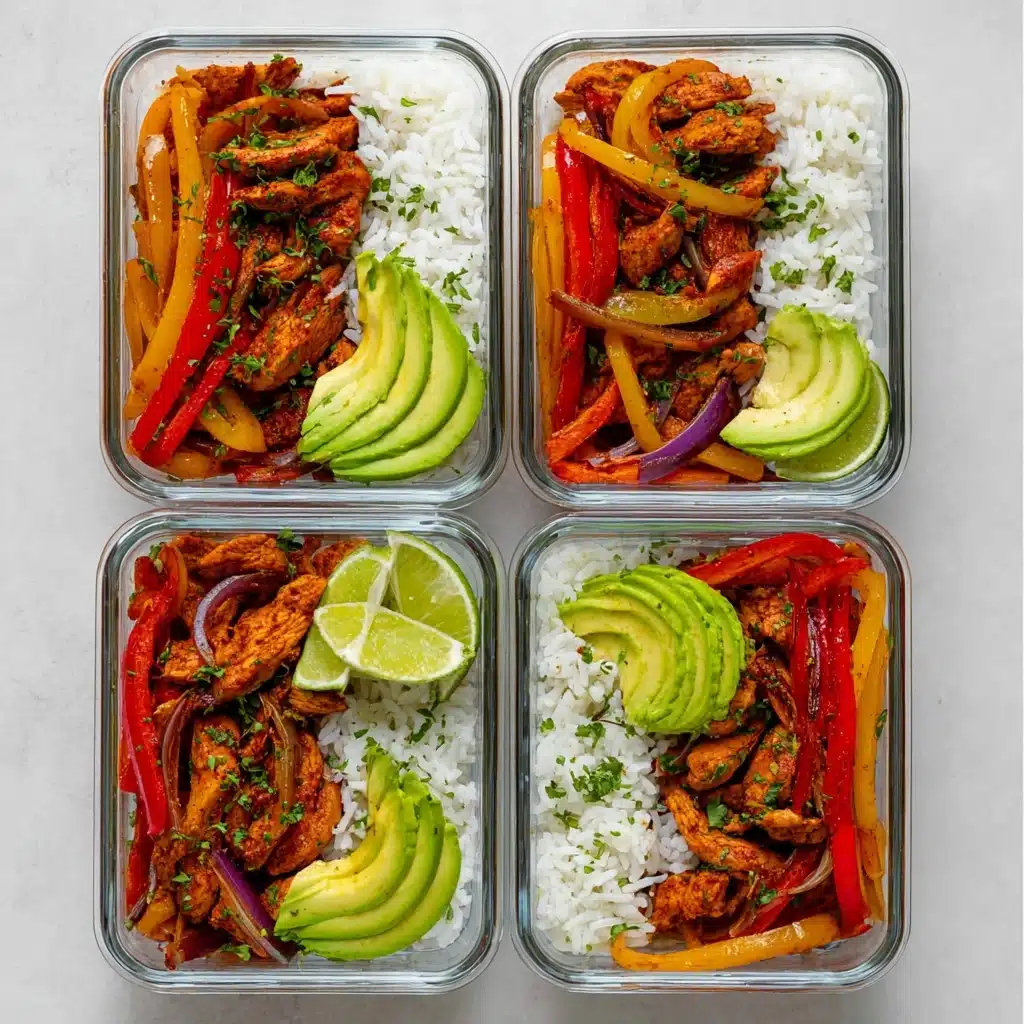 Chicken Fajita Meal Prep Bowls Recipe - Recipe Image