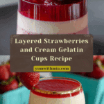 Strawberries and Cream Gelatin Cups Recipe