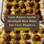 Honey Garlic Meatball Rice Bake Recipe