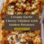 High Protein Creamy Garlic Cheesy Chicken and Potatoes Recipe