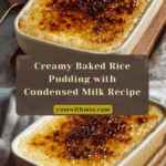 Creamy Condensed Milk Baked Rice Pudding Recipe