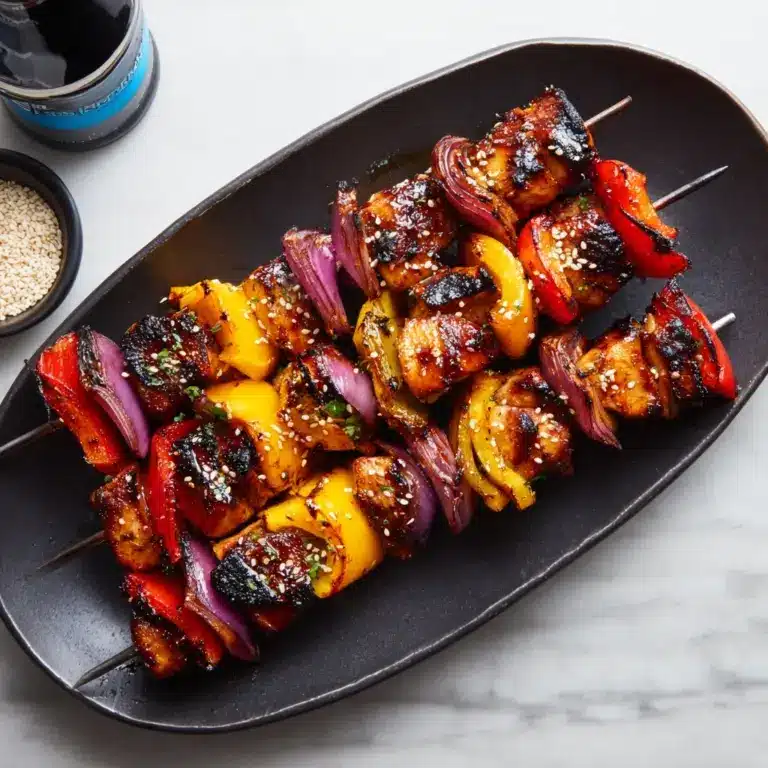 Teriyaki Sesame Grilled Chicken Skewers Recipe