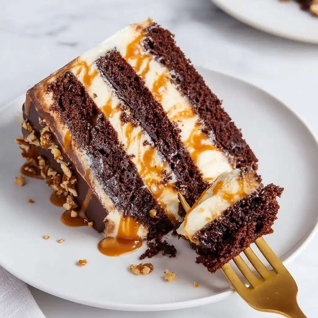 Chocolate Snickers Cake Recipe - Recipe Image