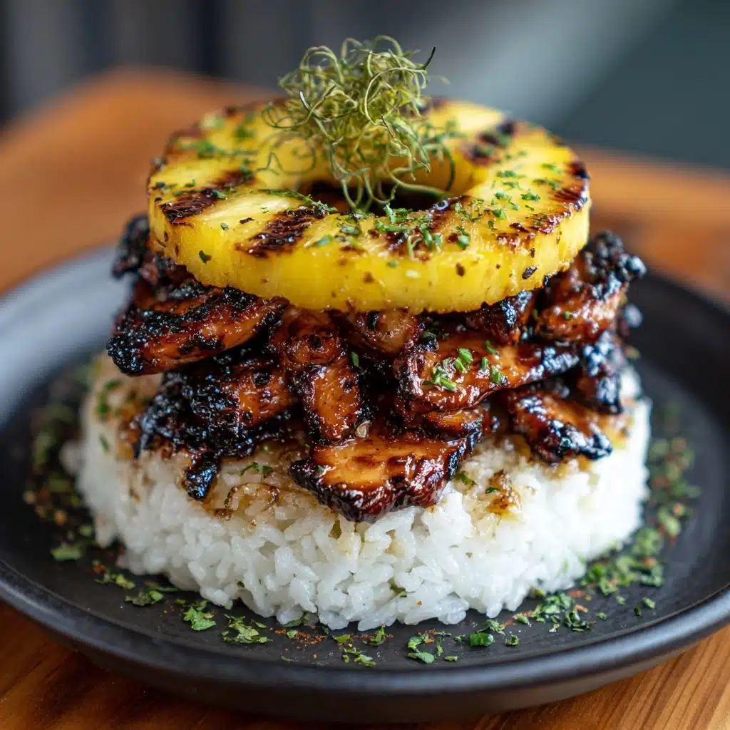 Hawaiian Huli Huli Chicken Stack Recipe - Recipe Image