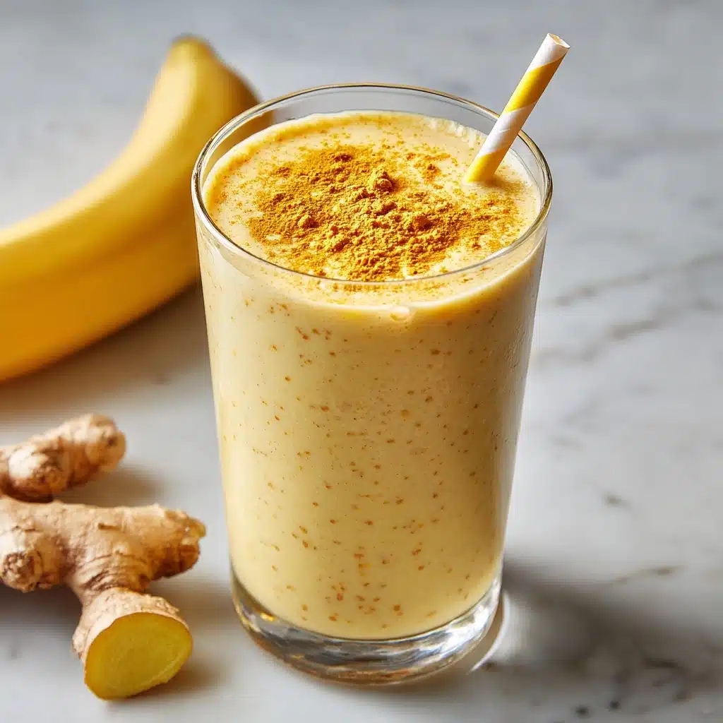 Lemon Ginger Smoothie with Banana and Turmeric Recipe - Recipe Image