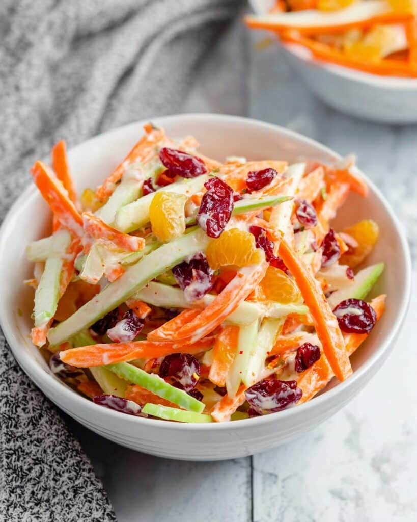 Carrot Apple Salad with Cranberries and Mandarin Recipe
