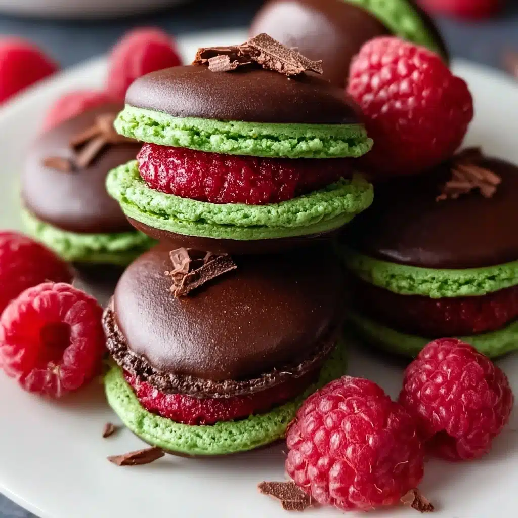 Dark Chocolate Raspberry Macarons Recipe