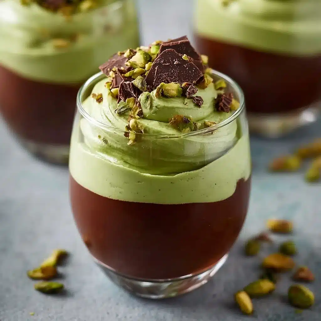 Pistachio Mousse with Chocolate Ganache Recipe - Recipe Image