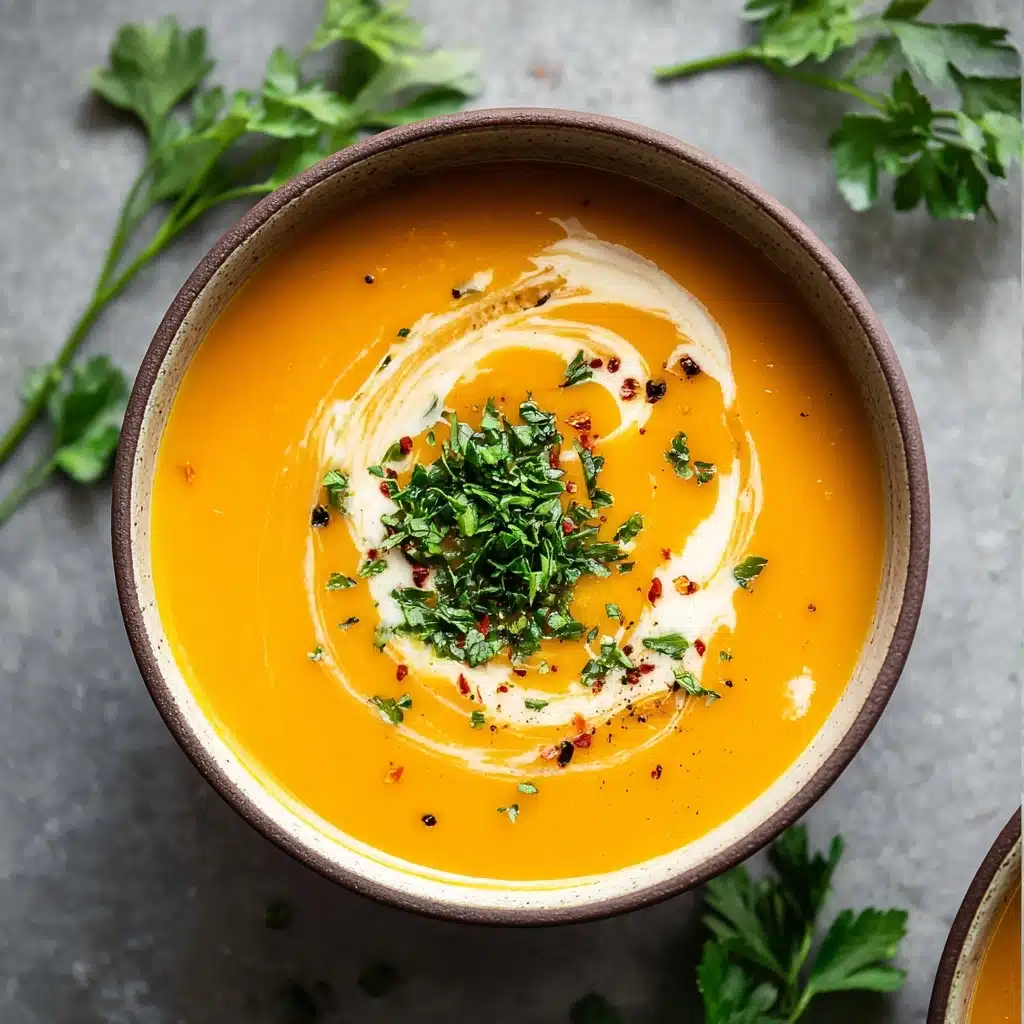 Easy Butternut Squash and Sweet Potato Soup Recipe - Recipe Image
