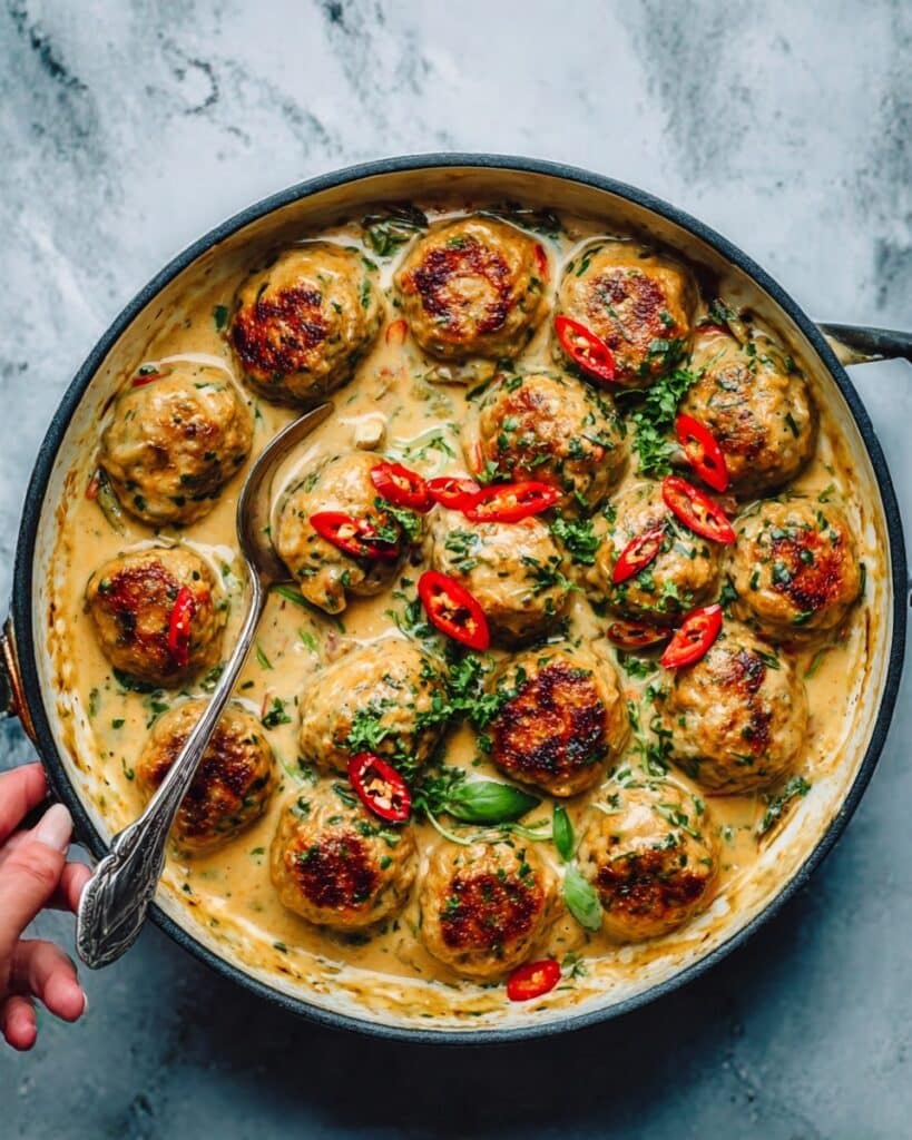 Creamy Spinach Turkey Meatballs Recipe