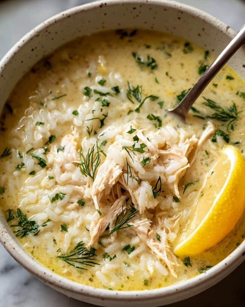 Mediterranean Lemon Chicken Soup: A Creamy, Comforting Bowl of Sunshine Recipe