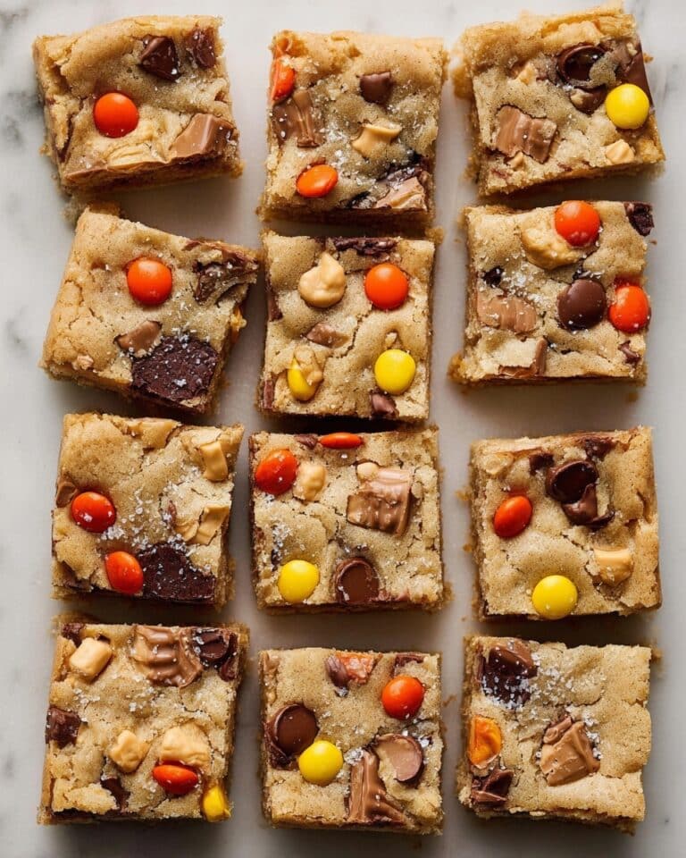 Thick & Chewy Candy Bar Blondies Recipe
