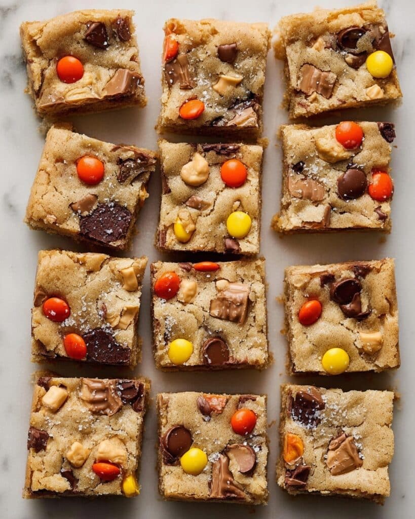 Thick & Chewy Candy Bar Blondies Recipe