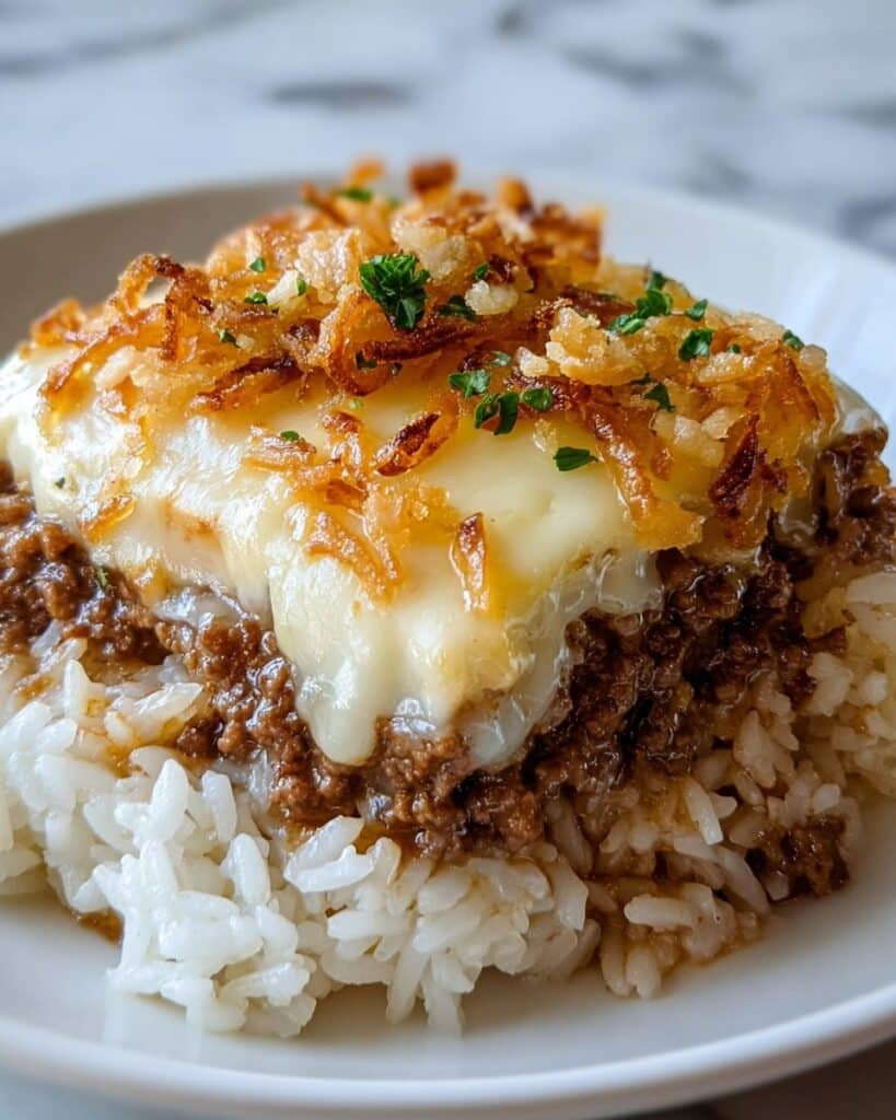 French Onion Ground Beef and Rice Casserole Recipe