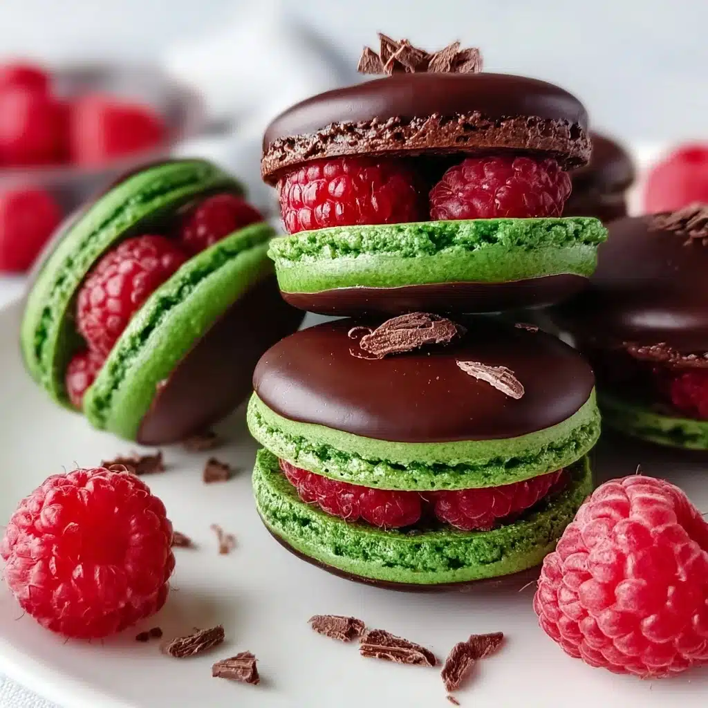 Dark Chocolate Raspberry Macarons Recipe