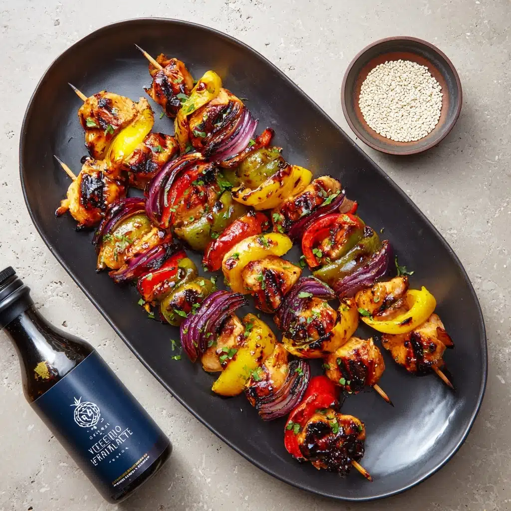 Teriyaki Sesame Grilled Chicken Skewers Recipe - Recipe Image