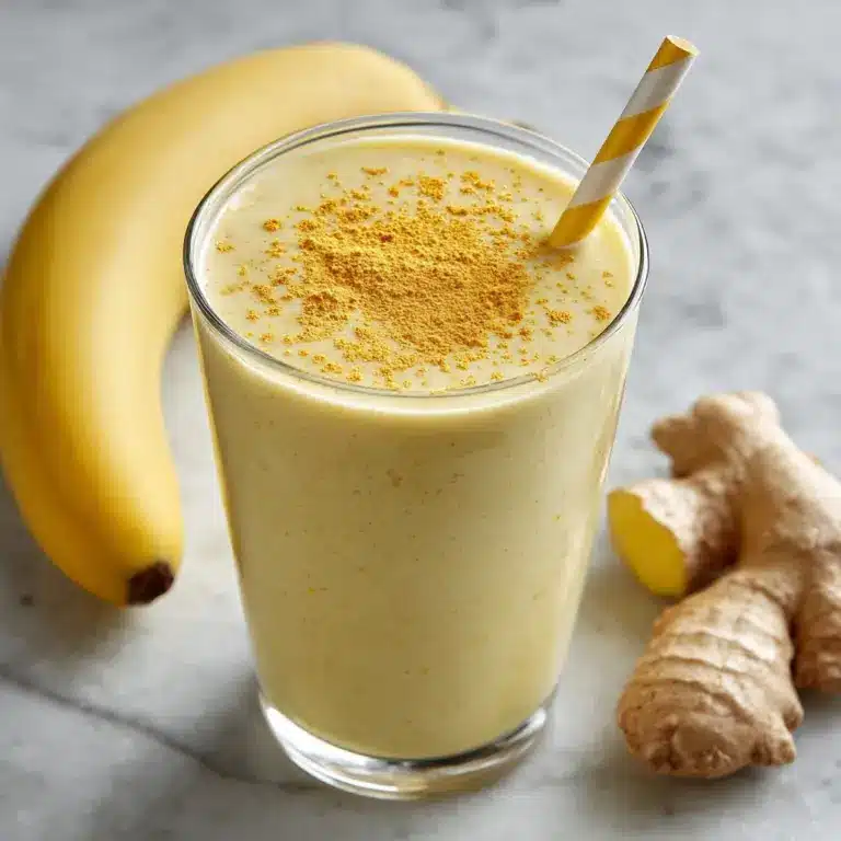 Lemon Ginger Smoothie with Banana and Turmeric Recipe