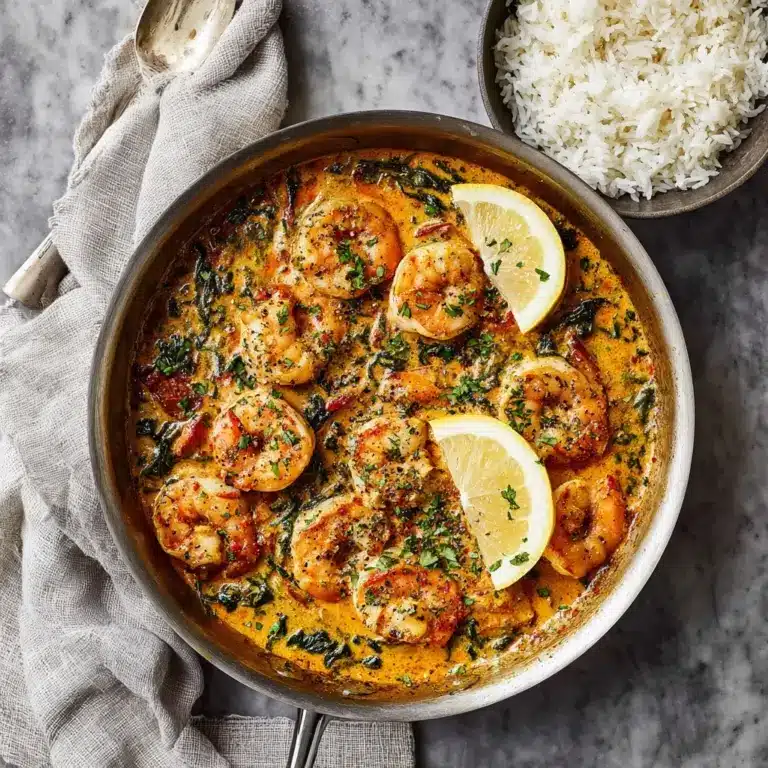 One Pan Creamy Garlic Shrimp (Paleo, Whole30, Low Carb) Recipe