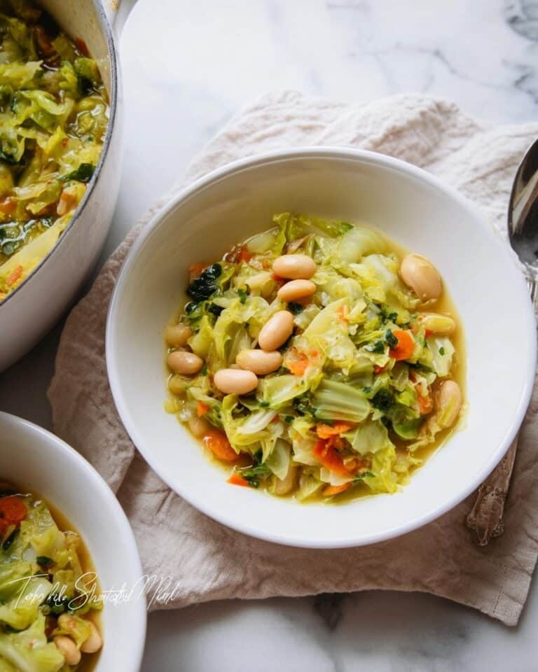 Cabbage Soup with Lemon-Dill and White Beans Recipe