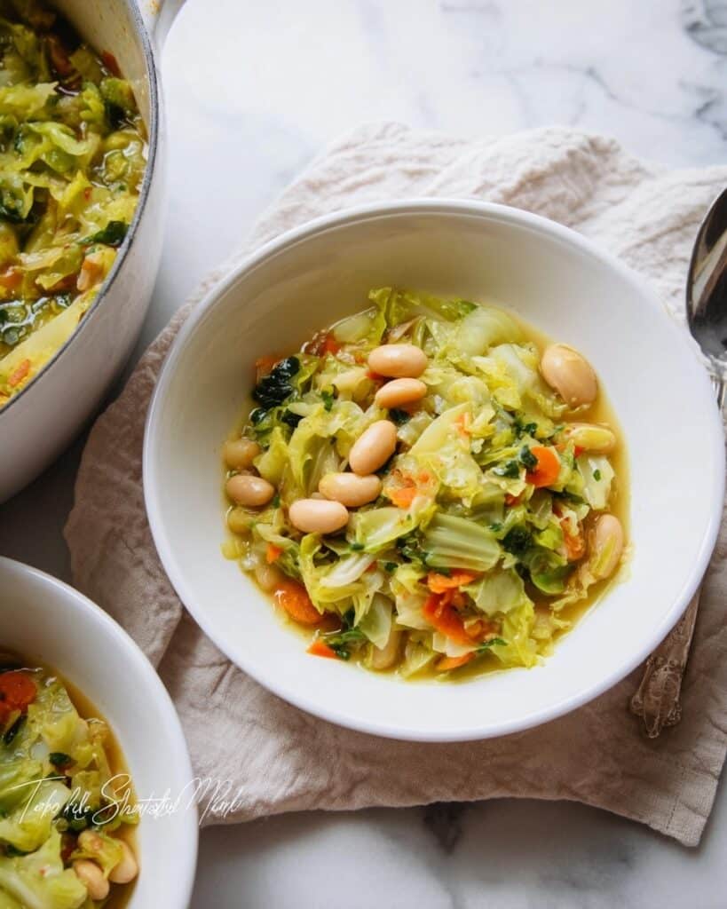 Cabbage Soup with Lemon-Dill and White Beans Recipe
