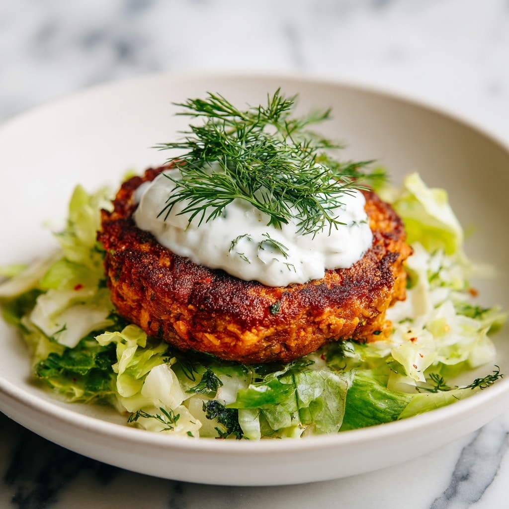Salmon Burgers with Creamy Herb Slaw Recipe