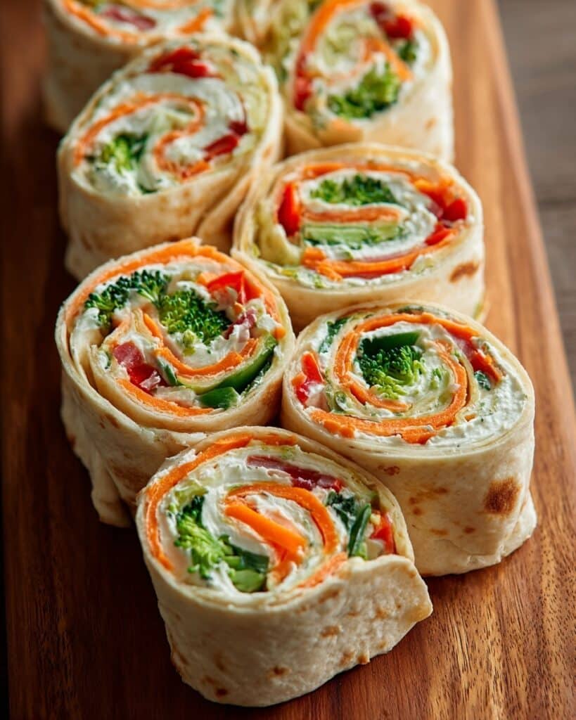Fresh Vegetable Tortilla Roll Ups Recipe