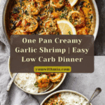 One Pan Creamy Garlic Shrimp (Paleo, Whole30, Low Carb) Recipe