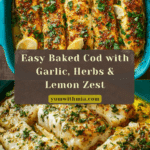 Baked Cod with Garlic and Herbs Recipe