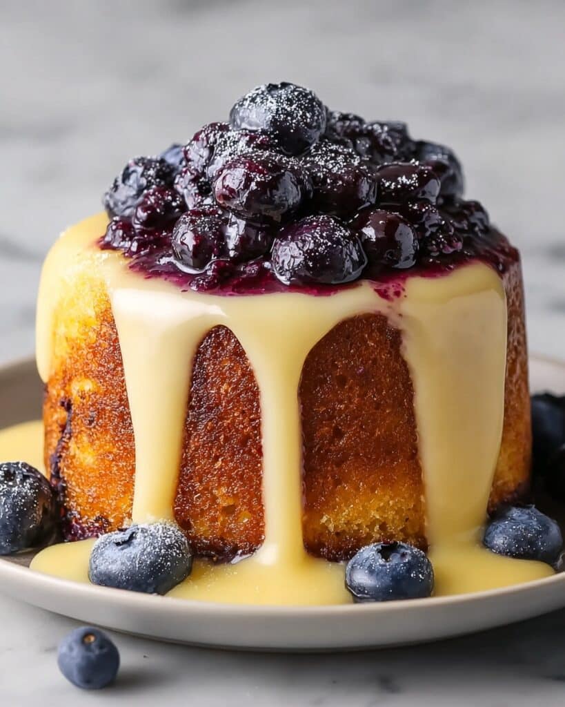 Blueberry Malva Pudding with Vanilla Custard Recipe