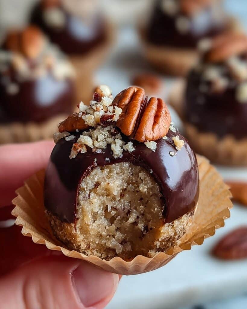 Christmas Chocolate Pecan Pie Balls Recipe