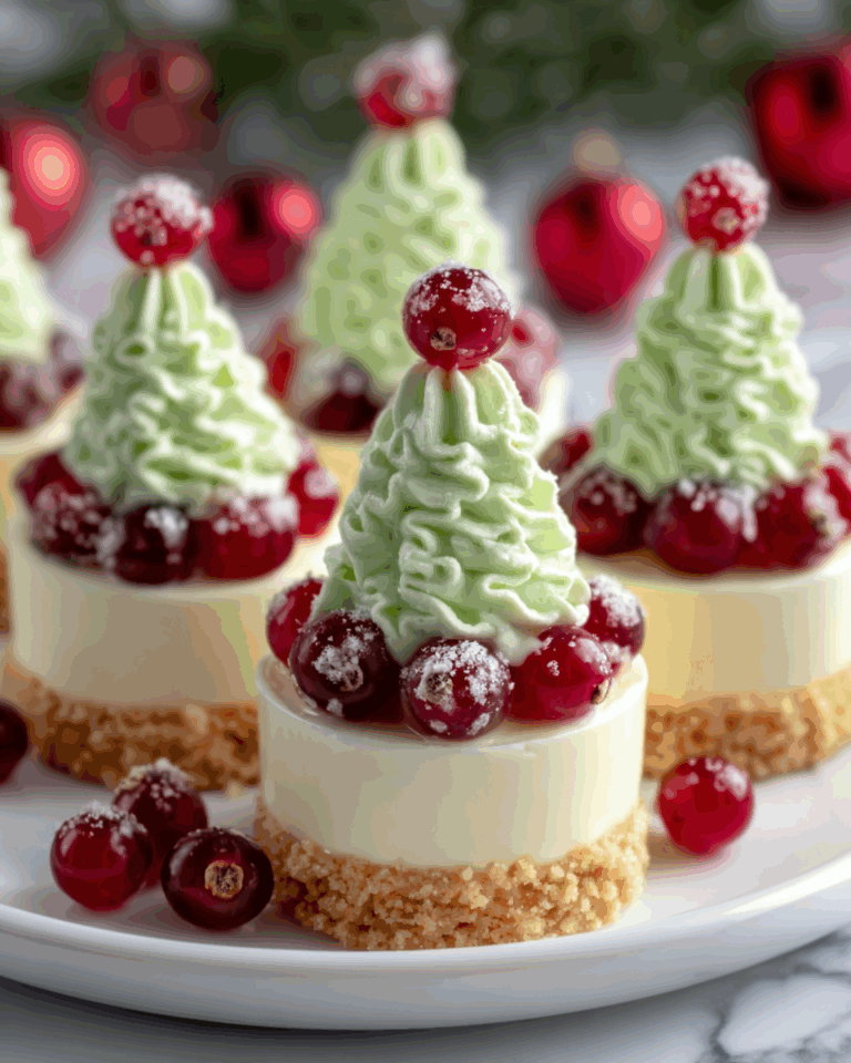 Delightful Christmas Tree Mini Cheesecakes Recipe