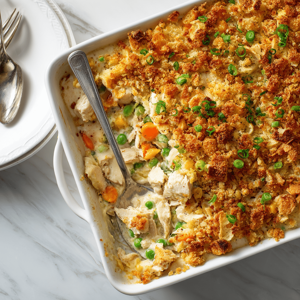 Rotisserie Chicken Stuffing Casserole Recipe