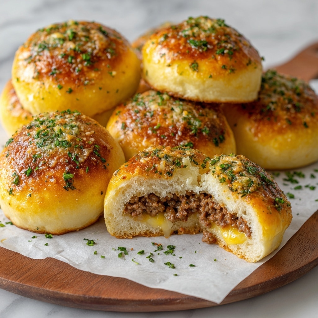 Garlic Parmesan Cheeseburger Bombs Recipe