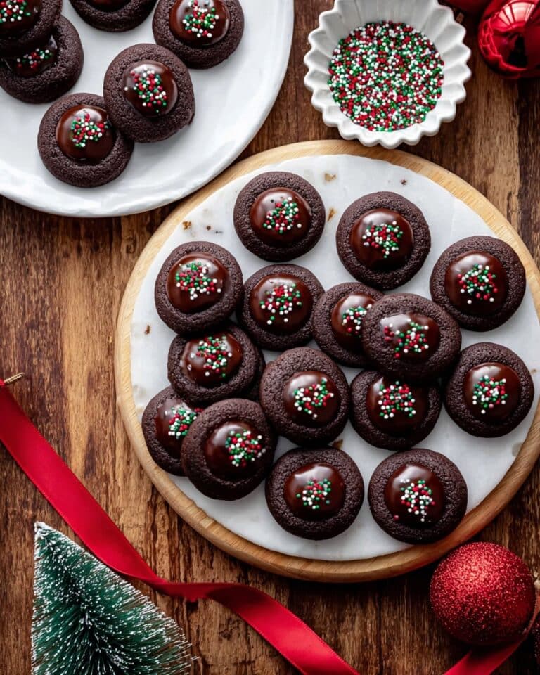 Chocolate Thumbprint Cookies with Rich Chocolate Ganache Recipe