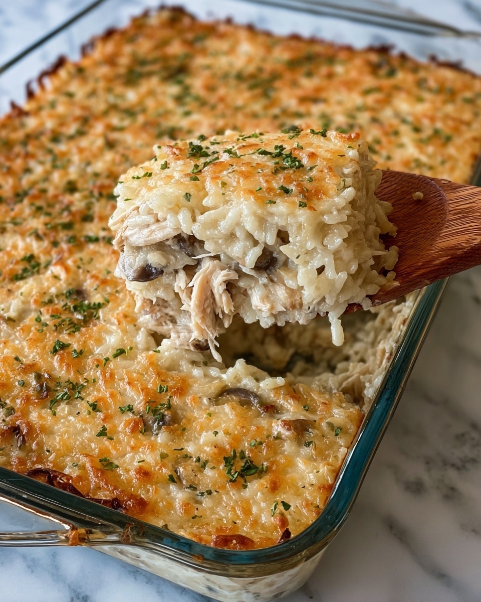 A close-up of a creamy, textured rice dish served in a white bowl with a thin brown rim. The dish has one main layer of soft, cooked rice mixed with shredded pieces, showing a light golden color with a creamy sauce coating. The surface is sprinkled with small, bright green chopped herbs. The bowl rests on a white marbled textured background with a blurred cloth with red and white pattern in the back. Photo taken with an iphone --ar 4:5 --v 7