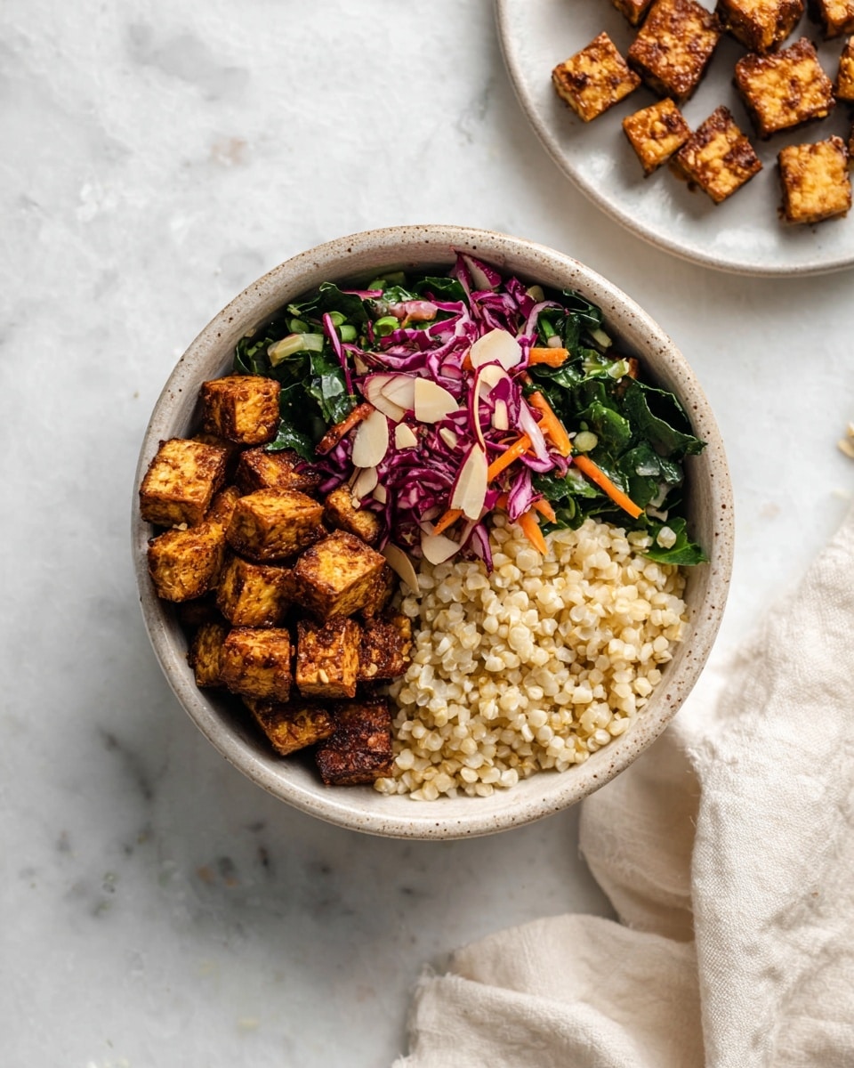 The image shows many small, golden-brown crispy tofu cubes spread out on a plate with a white marbled texture background. Each cube has a rough, crunchy surface with a deep fried look and some darker spots, giving a textured and crispy appearance. The tofu pieces are arranged evenly, without overlapping, and appear crunchy and well cooked on all sides. Photo taken with an iphone --ar 4:5 --v 7