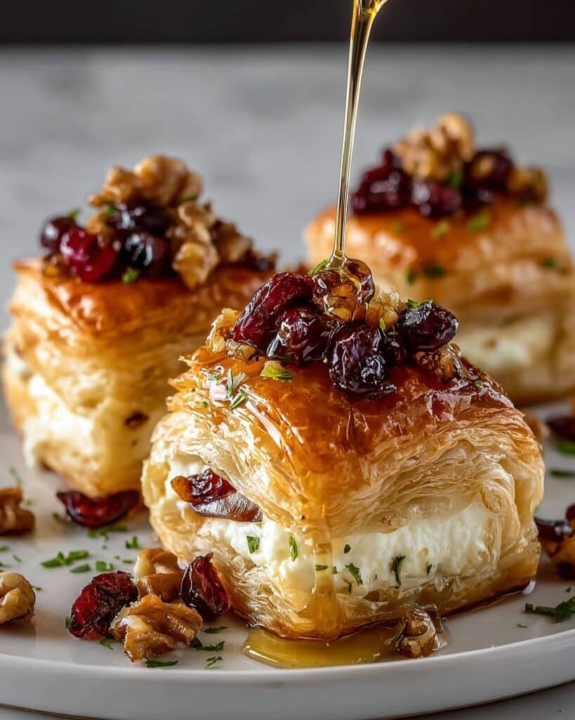 Flaky Puff Pastry with Brie, Cranberries, and Toasted Walnuts Recipe