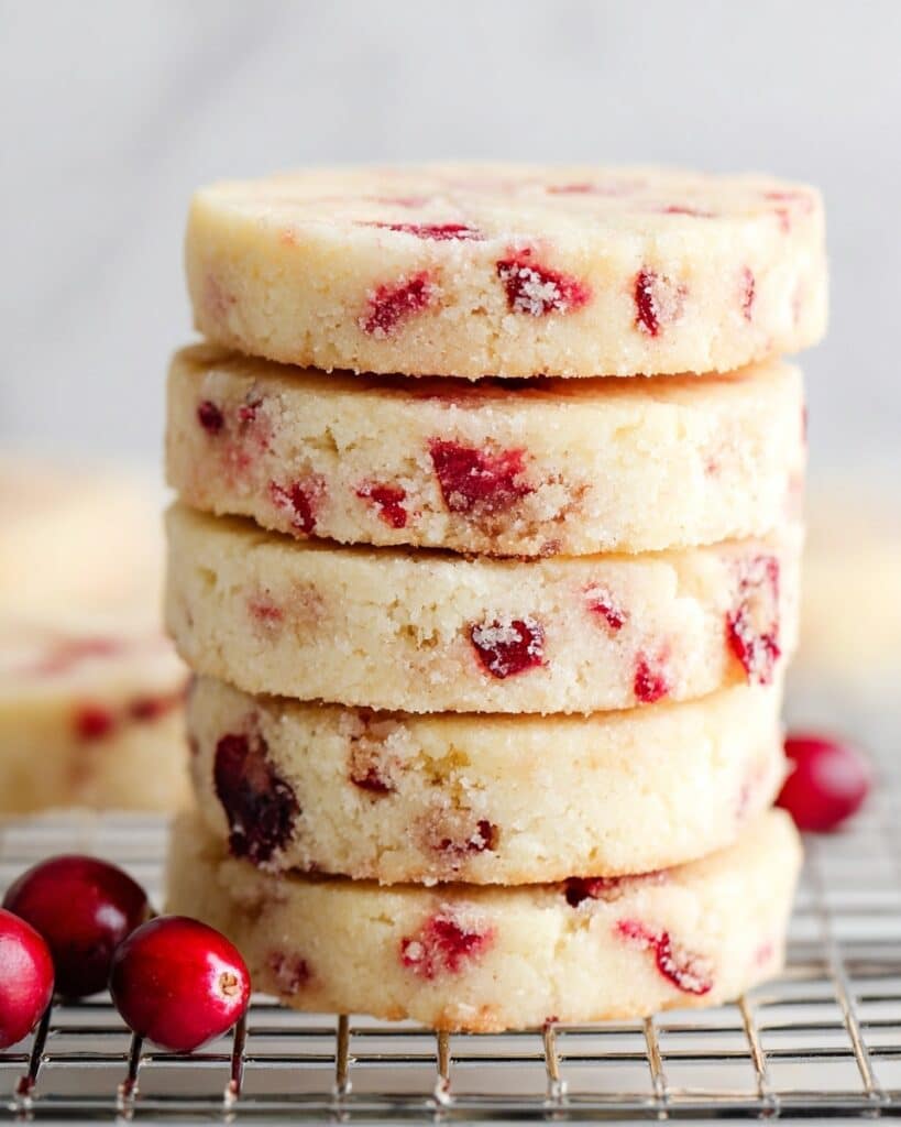 Cranberry Orange Shortbread Cookies Recipe