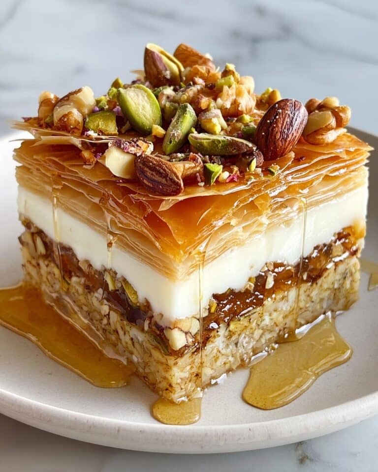 Honey Baklava Cheesecake – Creamy, Nutty & Sweet Dessert Recipe