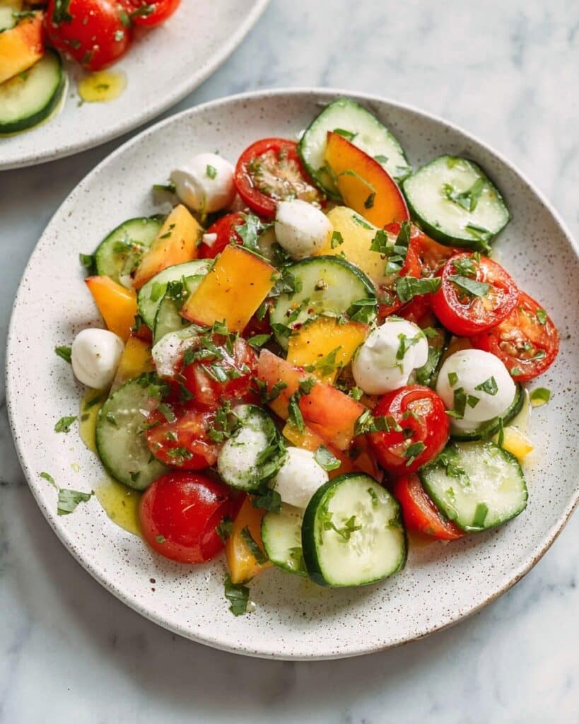 Cherry Tomato and Nectarine Salad with Fresh Herbs and Lemon Vinaigrette Recipe