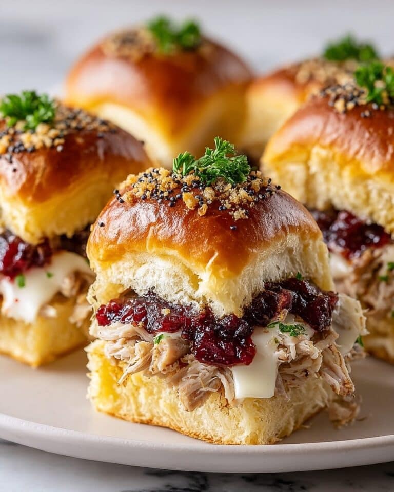 Thanksgiving Leftover Turkey Cranberry Sliders Recipe