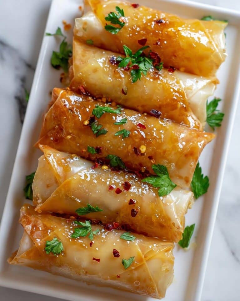 Oven Fried Feta Rolls with Chili Honey Recipe
